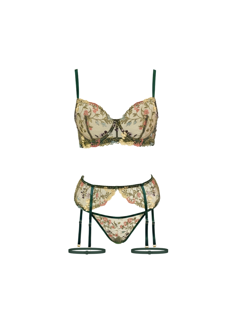 Emerald Meadow Dessous-Set