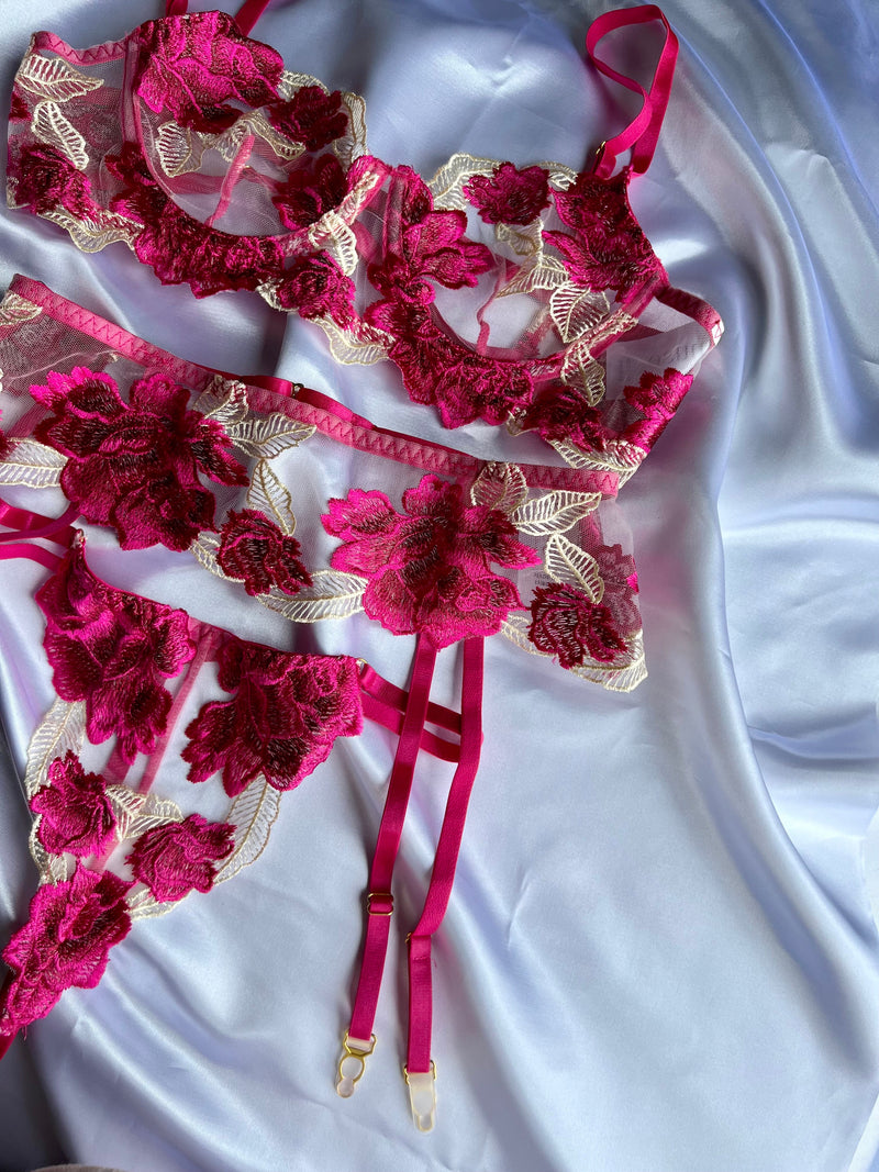 Pink Glow Dessous-Set