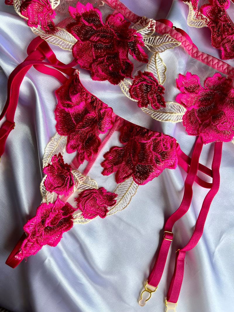 Pink Glow Dessous-Set