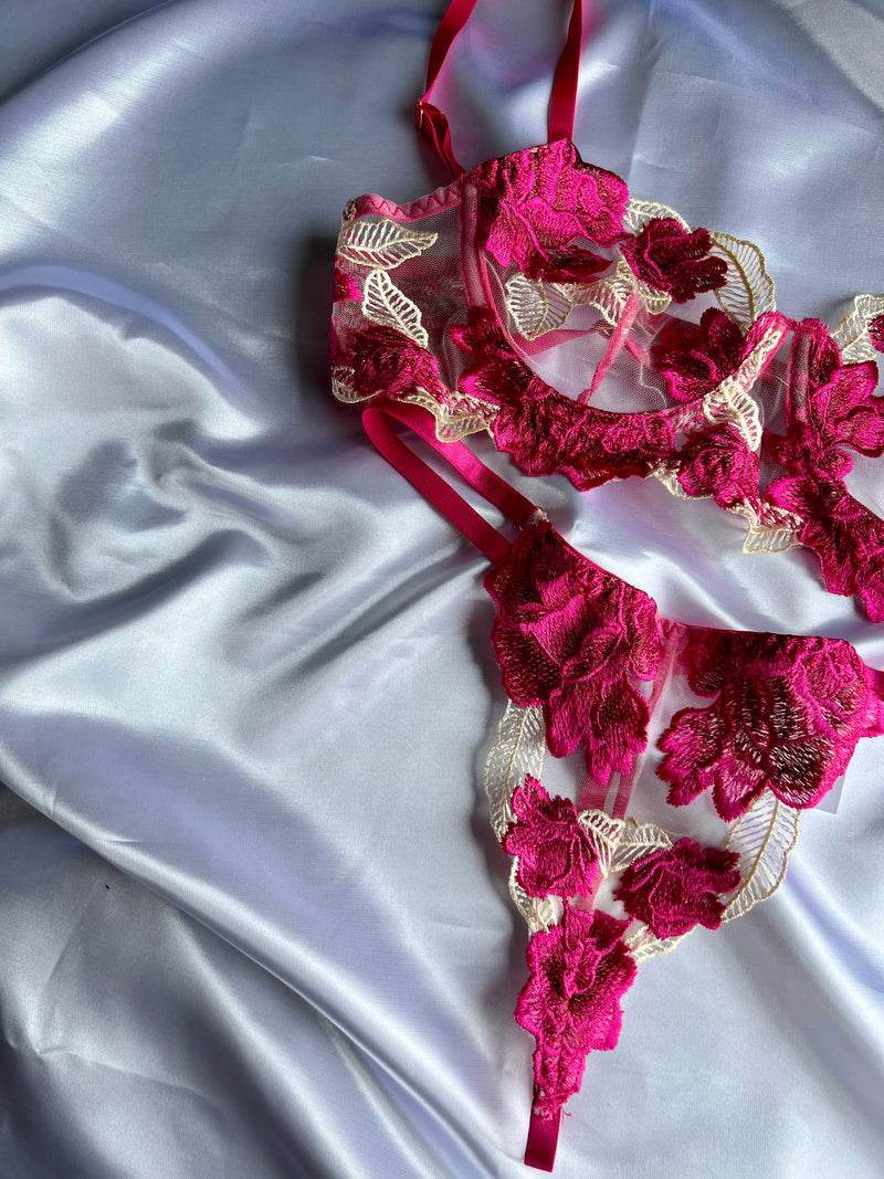 Pink Glow Dessous-Set