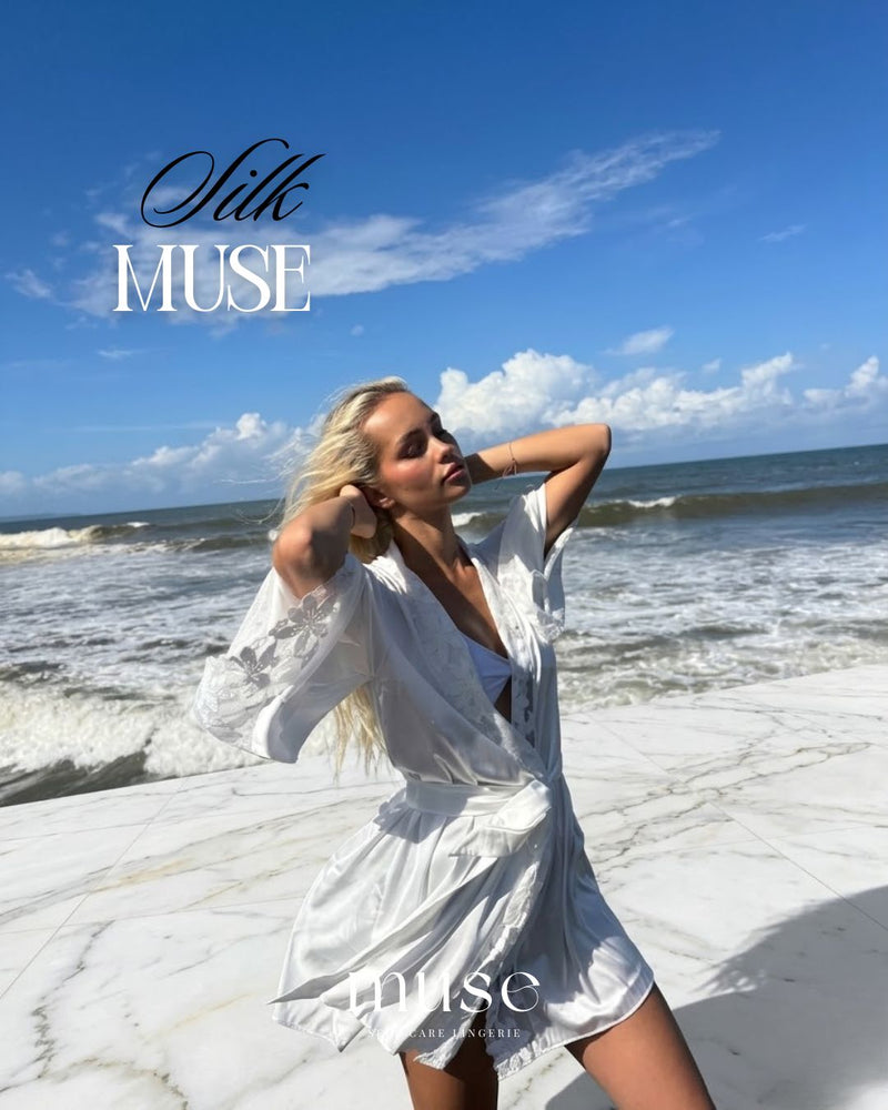 Silk Muse Satin-Morgenmantel