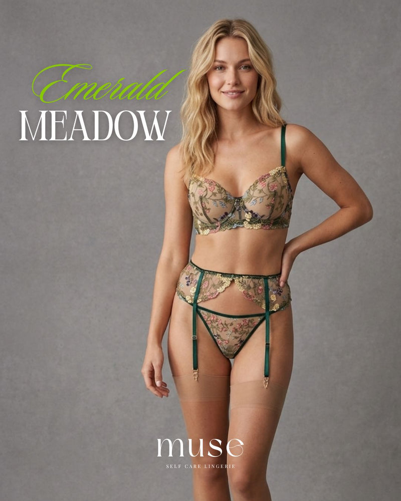 Emerald Meadow Dessous-Set