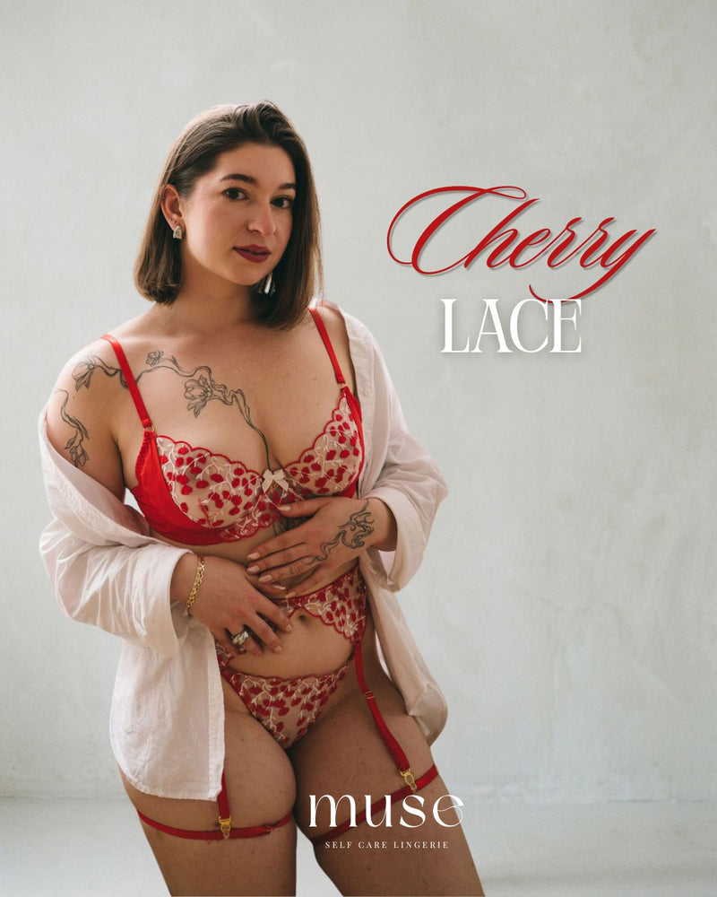 Cherry Lace Dessous-Set