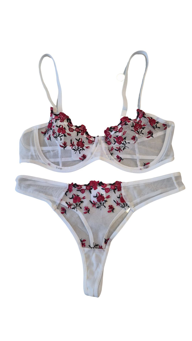 Red Velvet Dessous-Set