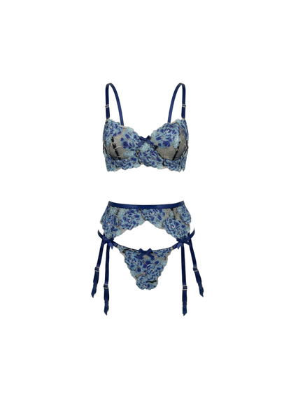 Blue Pearl Dessous-Set