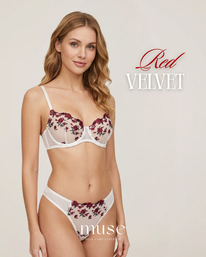 Red Velvet Dessous-Set